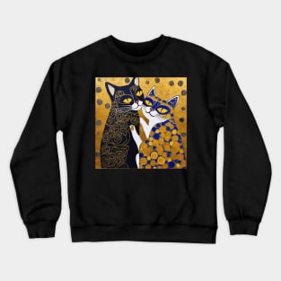 Klimt Cat Kiss Crewneck Sweatshirt